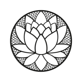 Wanddekoration aus Metall Lotusblume