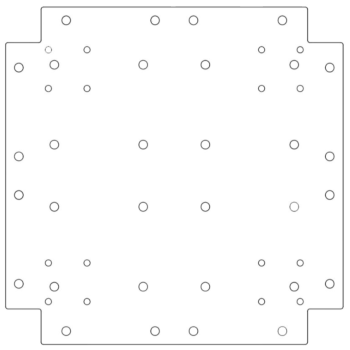 Bodenplatte aus verzinktem Stahl 40 x 40 cm