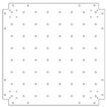 Bodenplatte aus verzinktem Stahl 70 x 70 cm