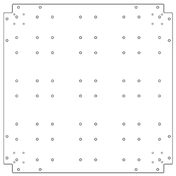 Bodenplatte aus verzinktem Stahl 80 x 80 cm