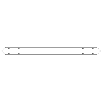 Bodenplattenverbinder aus verzinktem Stahl 100 cm