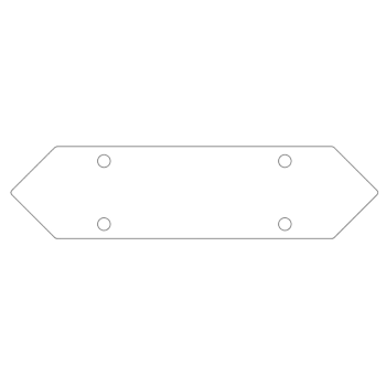 Bodenplattenverbinder aus verzinktem Stahl 30 cm