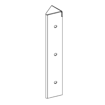 Cortenstahl Eckstück 45° 30 cm