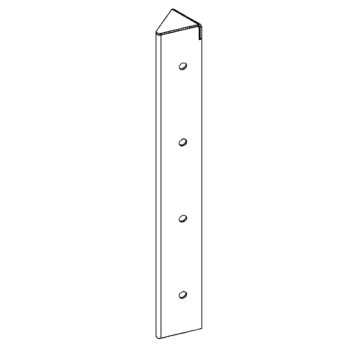 Cortenstahl Eckstück 45° 40 cm