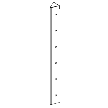 Cortenstahl Eckstück 45° 60 cm