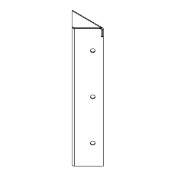 Cortenstahl Eckstück 90° 30 cm