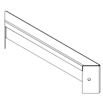 Cortenstahlplatte 10 x 40 cm