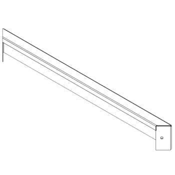 Cortenstahlplatte 10 x 80 cm