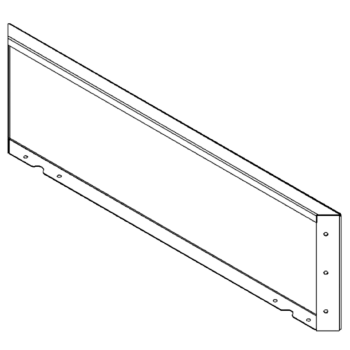 Pulverbeschichtete Stahlplatte 30 x 100 cm