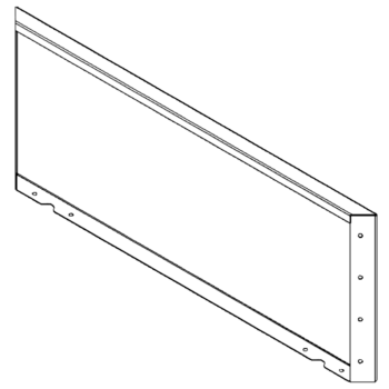 Pulverbeschichtete Stahlplatte 40 x 100 cm
