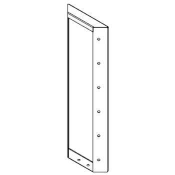 Cortenstahlplatte 60 x 20 cm