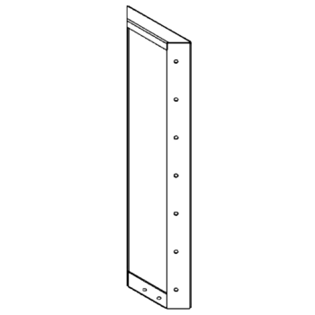 Pulverbeschichtete Stahlplatte 70 x 20 cm