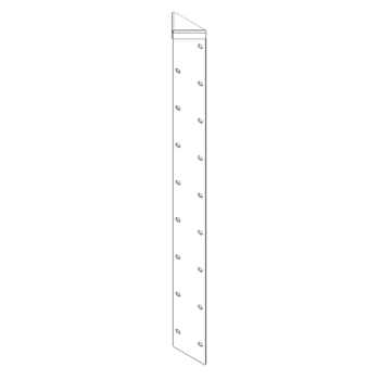 Cortenstahl Eckstück 180° 100 cm