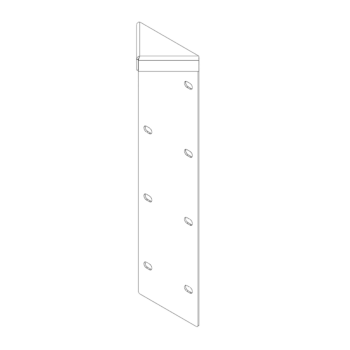 Cortenstahl Eckstück 180° 40 cm