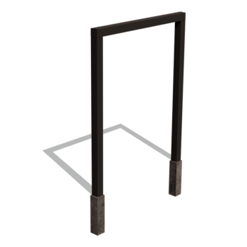 Pergola gerade aus pulverbeschichtetem Stahl 200 cm