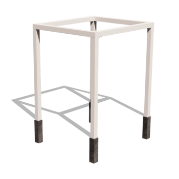 Viereckige Pergola aus pulverbeschichtetem Stahl 224 x 200 cm