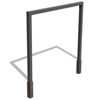 Pergola gerade aus pulverbeschichtetem Stahl 300 cm