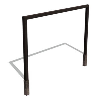 Pergola gerade aus pulverbeschichtetem Stahl 400 cm
