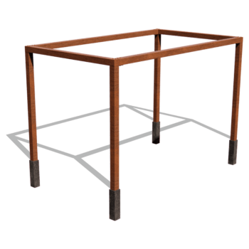 Viereckige Pergola aus Cortenstahl 424 x 250 cm