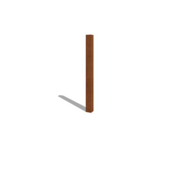 Zaunpfosten aus Cortenstahl 150 cm