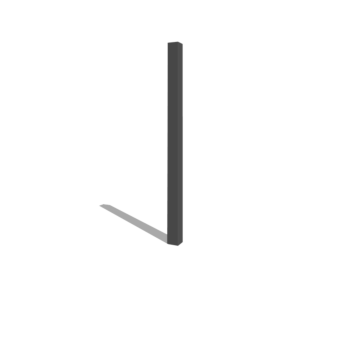 Zaunpfosten aus pulverbeschichtetem Stahl 200 cm