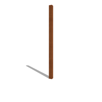 Zaunpfosten aus Cortenstahl 200 cm