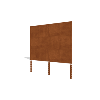 Sichtschutzzaun aus Cortenstahl H3 Komplettsatz 258 cm