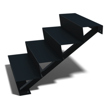 Schwarze Treppe New York 4-stufige (Breite 120 cm)