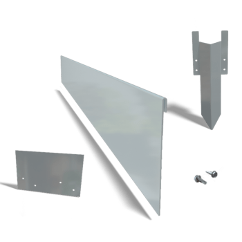 Einfassung abgeflacht aus verzinktem Stahl 13 cm kompletter Satz pro 15 meter