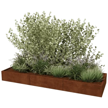Cortenstahl Pflanzkübel XXL - Rechteckig - 300 x 100 cm
