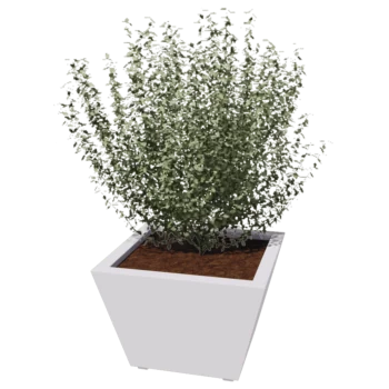 Pflanzkübel aus Stahl - Konisch - 60 x 60 x 41,5 cm - Geschweißt - Andere RAL farbe - Mit bodenplatte