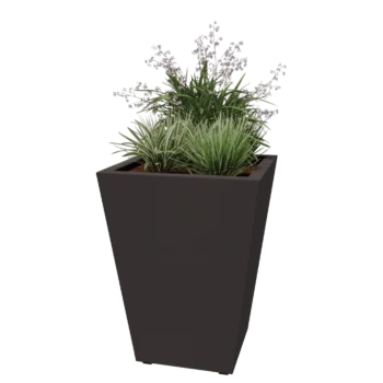 Pflanzkübel aus Stahl - Konisch - 60 x 60 x 81,5 cm - Geschweißt - Andere RAL farbe - Mit bodenplatte