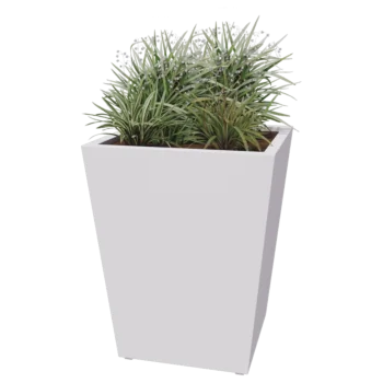 Pflanzkübel aus Stahl - Konisch - 80 x 80 x 101,5 cm - Geschweißt - Andere RAL farbe - Mit bodenplatte