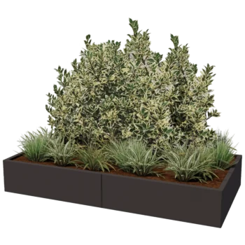 Hochbeet XXL aus Stahl - Rechteckig - 200 x 100 x 40 cm - Andere RAL farbe - Ohne Bodenplatte