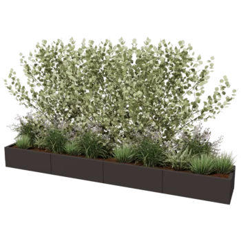 Hochbeet XXL aus Stahl - Rechteckig - 320 x 50 x 30 cm - Andere RAL farbe - Ohne Bodenplatte