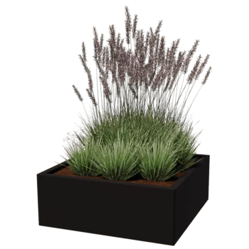 Pflanzkübel aus Stahl - Viereckig - 80 x 80 cm