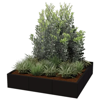 Pflanzkübel aus Stahl XXL - Viereckig - 150 x 150 cm