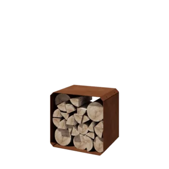 Cortenstahl Holzlager - Colorado 1 Stück - 40 x 40 x 40 cm