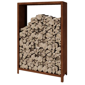 Cortenstahl Holzlager - Indiana - 120 x 40 x 180 cm