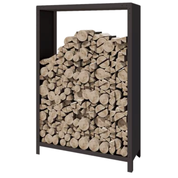 Holzlager aus Stahl - Indiana - 120 x 40 x 180 cm - RAL7016 matte (anthrazitgrau)