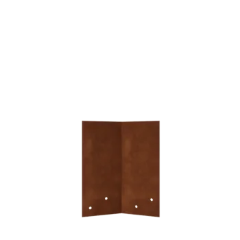 Cortenstahl Verbindungsplatte - 45° - Höhe Beeteinfassung 22 / 25 cm