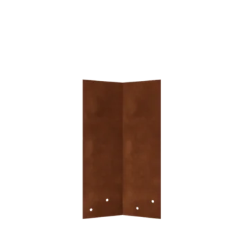 Cortenstahl Verbindungsplatte - 45° - Höhe Beeteinfassung 34 / 37,5 cm