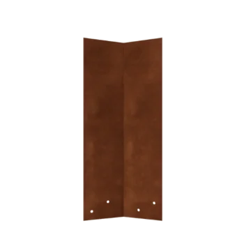 Cortenstahl Verbindungsplatte - 45° - Höhe Beeteinfassung 45 cm