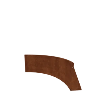 Cortenstahl Stützmauer - Innenkurve - 100 x 100 x 50 cm