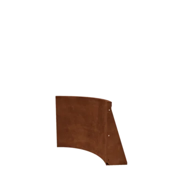 Cortenstahl Stützmauer - Innenkurve - 50 x 50 x 60 cm