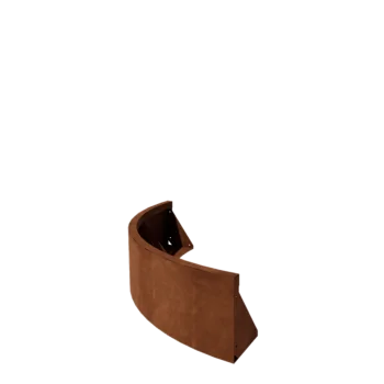 Cortenstahl Stützmauer - Außenkurve - 100 x 100 x 30 cm