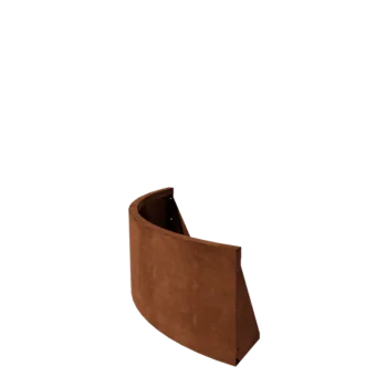 Cortenstahl Stützmauer - Außenkurve - 100 x 100 x 40 cm