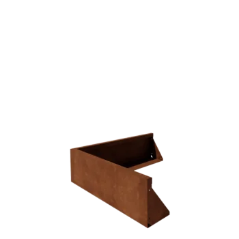 Cortenstahl Stützmauer - Außenecke - 100 x 100 x 30 cm