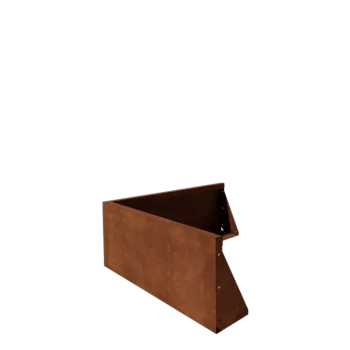 Cortenstahl Stützmauer - Außenecke - 100 x 100 x 40 cm