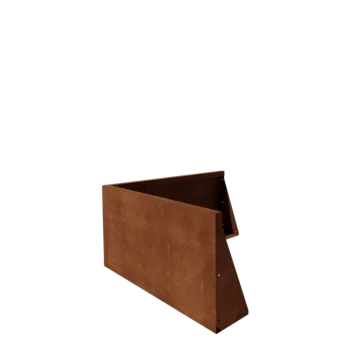 Cortenstahl Stützmauer - Außenecke - 100 x 100 x 50 cm